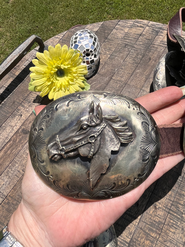 Horse Head Concho Belt