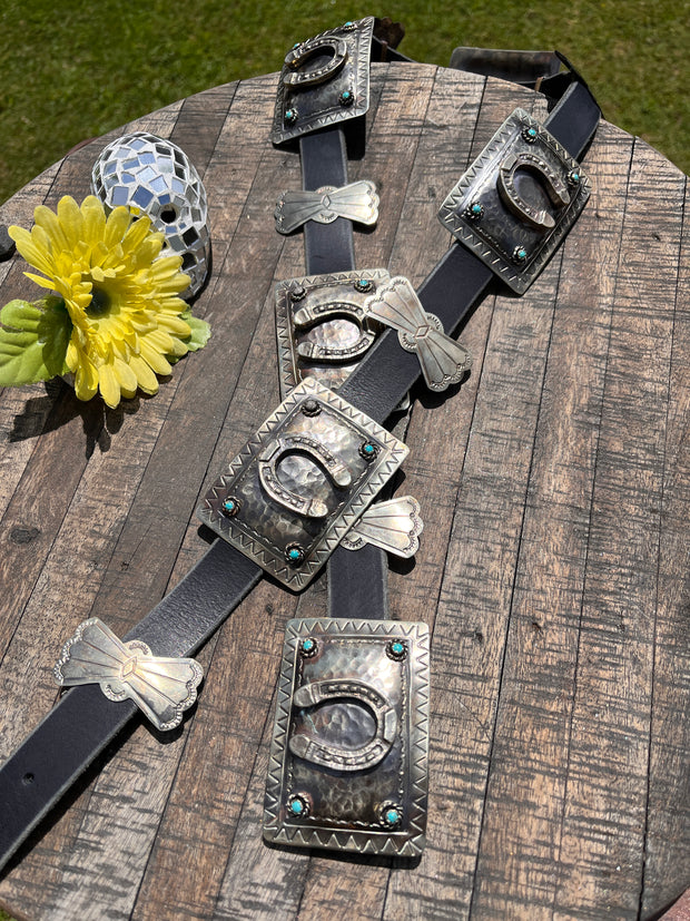 Turquoise Horseshoe Concho Belt
