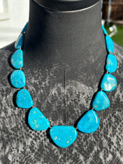 Blue Turquoise and Heishi Strand #130