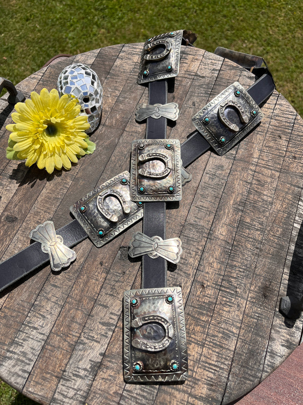 Turquoise Horseshoe Concho Belt