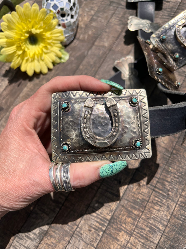 Turquoise Horseshoe Concho Belt