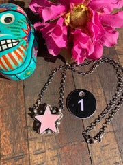 Pink "Cotton Candy" Star Necklace- 1