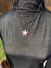 Pink "Cotton Candy" Star Necklace- 1