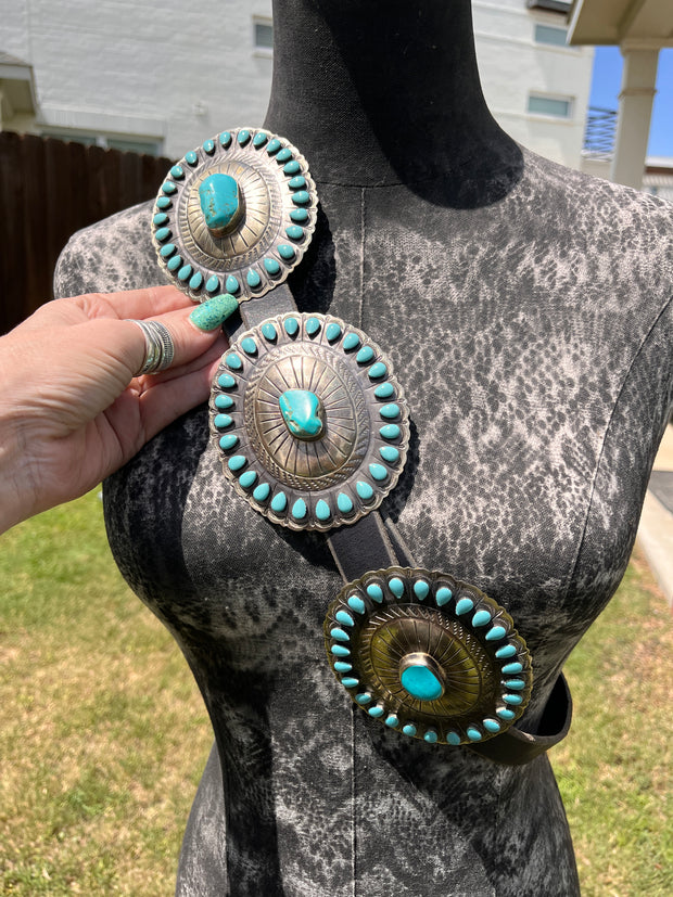 Turquoise Concho Belt