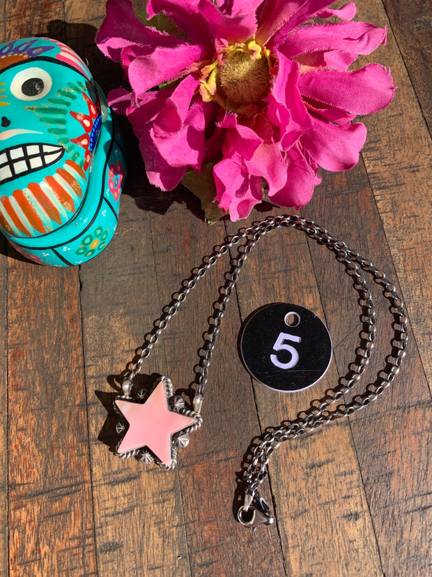 Pink "Cotton Candy" Star Necklace- 5