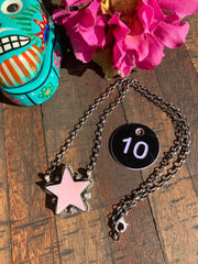 Pink "Cotton Candy" Star Necklace- 10