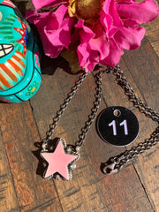 Pink "Cotton Candy" Star Necklace- 11