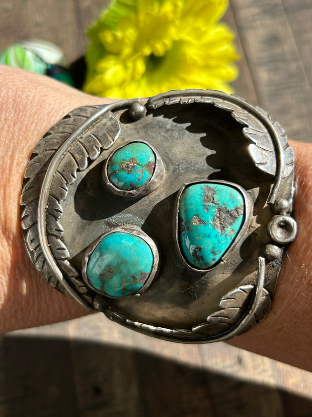 Vintage Kingman Feather Cuff