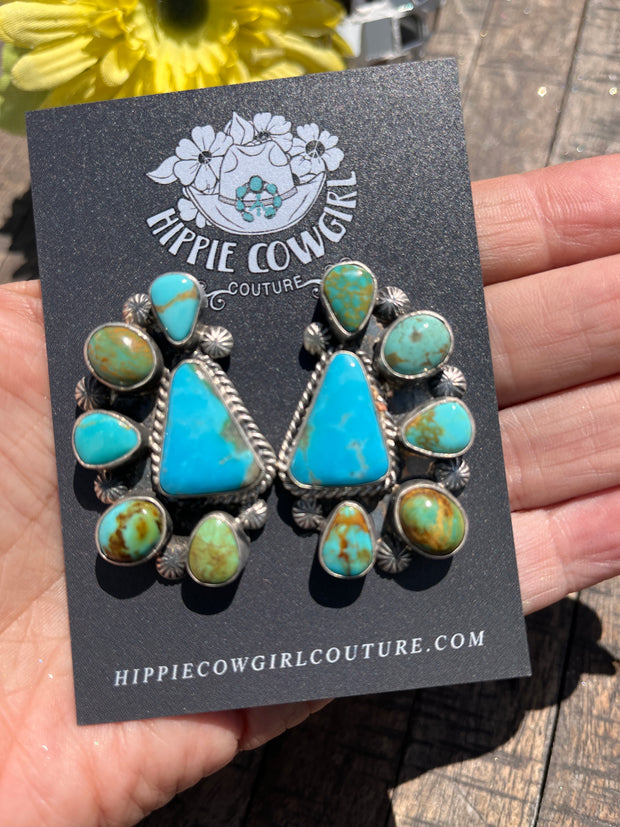 Mixed Mine Half Cluster Earrings #1