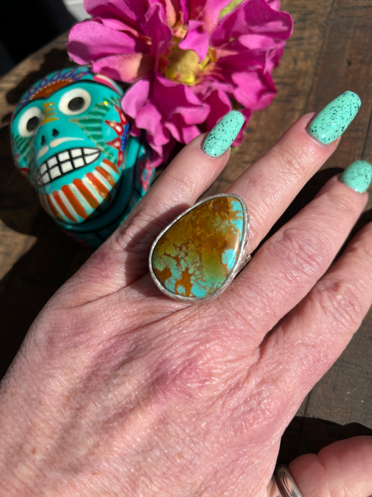 Adjustable Kingman Turquoise Ring