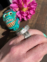 Adjustable Kingman Turquoise Ring