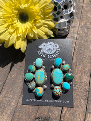 Mixed Mine Half Cluster Earrings #4