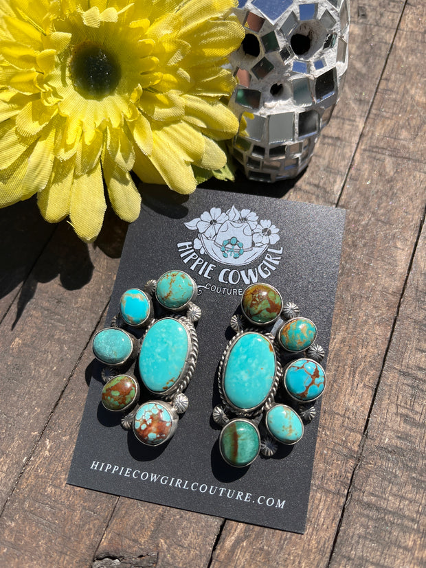 Mixed Mine Half Cluster Earrings #5