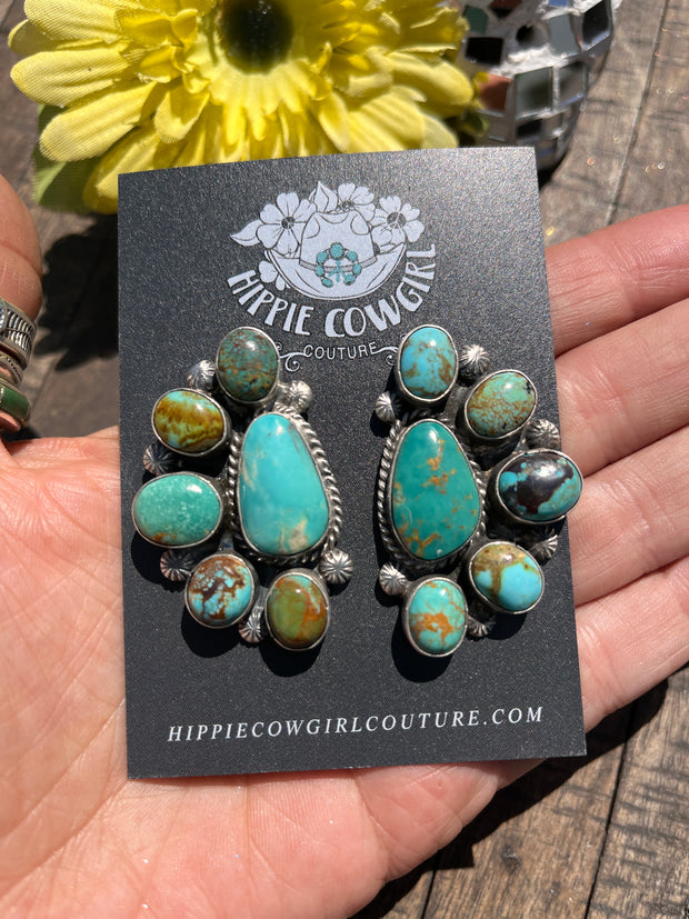 Mixed Mine Half Cluster Earrings #7