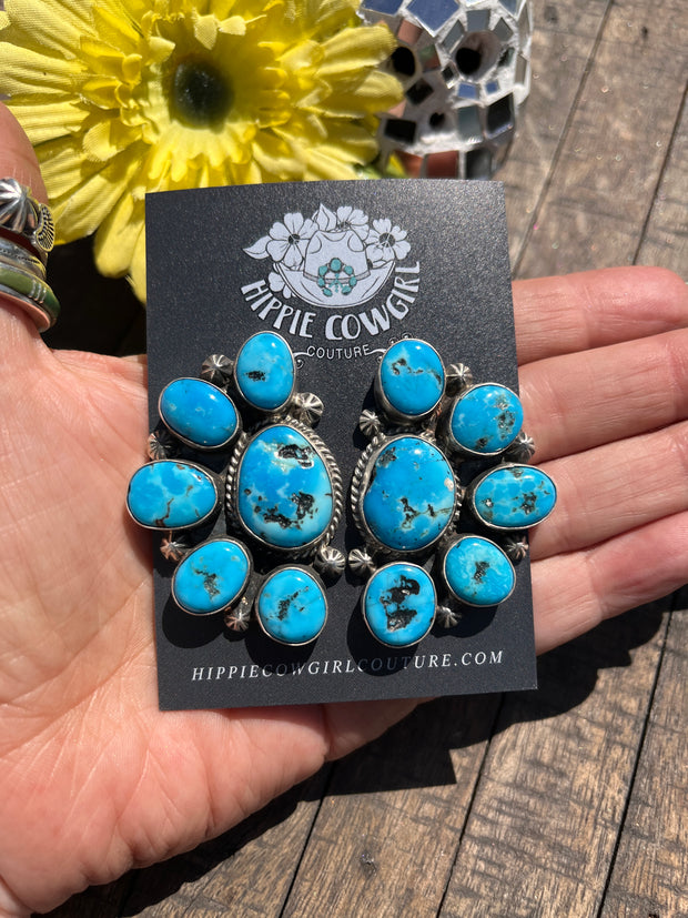 Kingman Half Cluster Earrings
