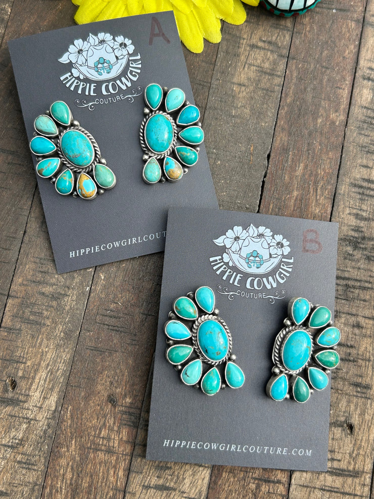 Kingman Half Cluster Earrings