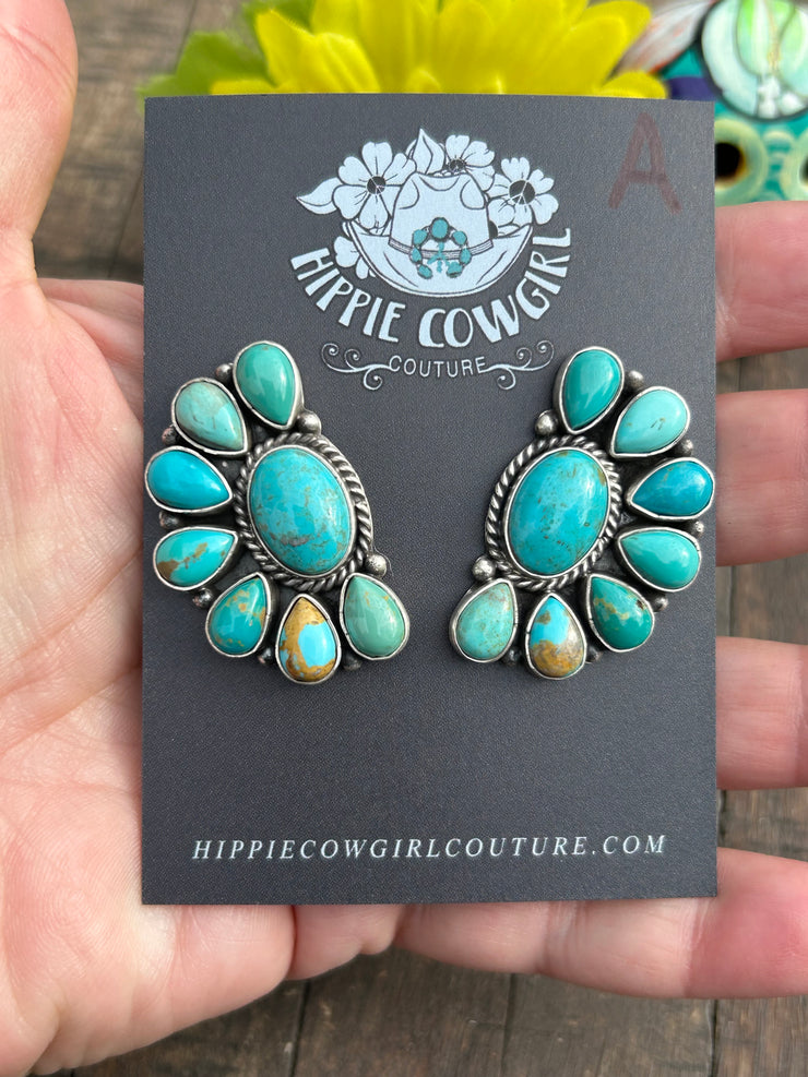 Kingman Half Cluster Earrings