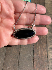 Onyx Single Stone Necklace