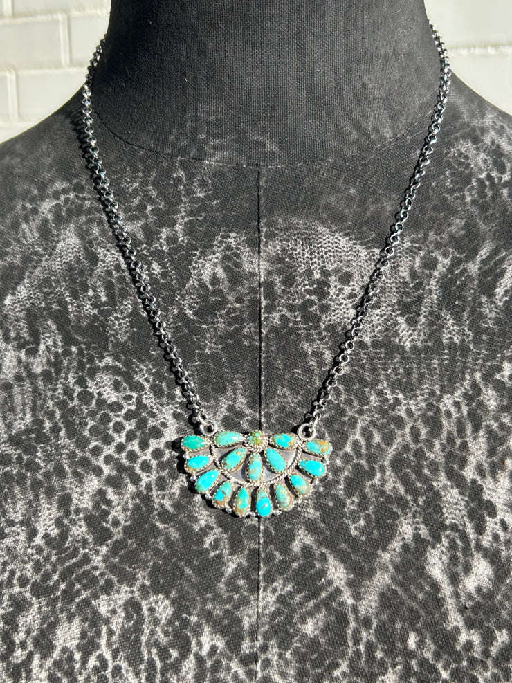 Kingman Half Cluster Necklace