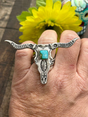 Stamped Sonoran Steer Rings