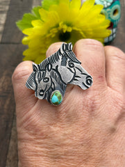 Stamped Sonoran Horse Rings