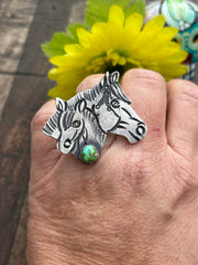 Stamped Sonoran Horse Rings