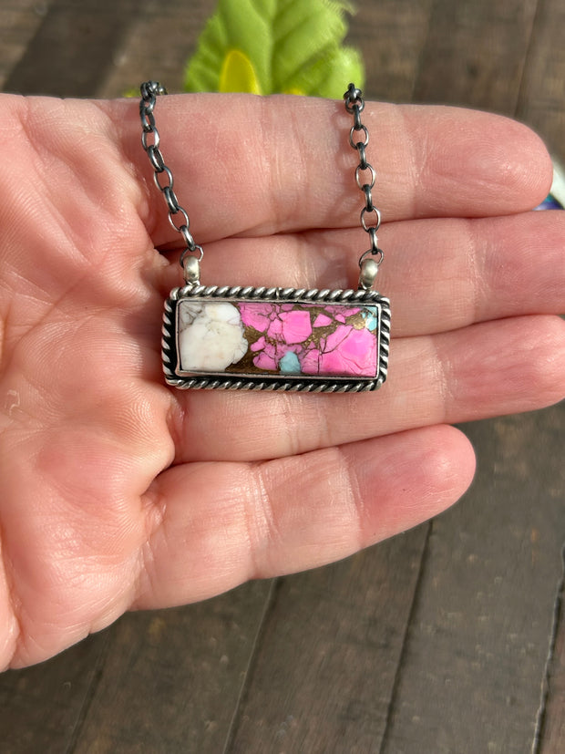 Cotton Candy Kingman Bar Necklaces 1-10