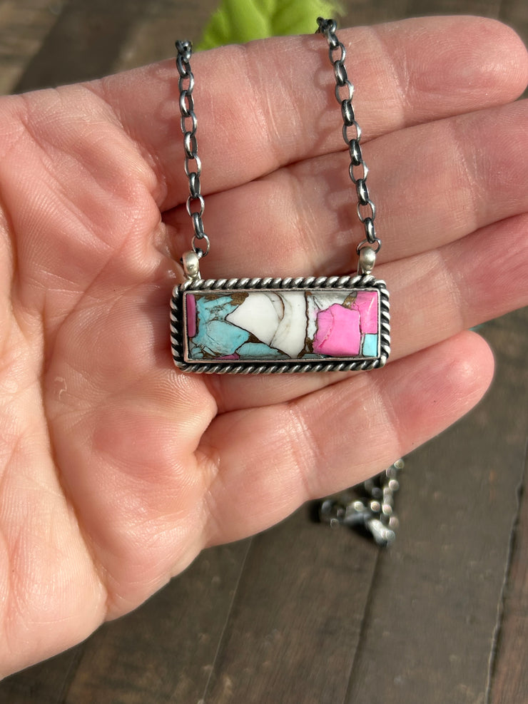 Cotton Candy Kingman Bar Necklaces 1-10