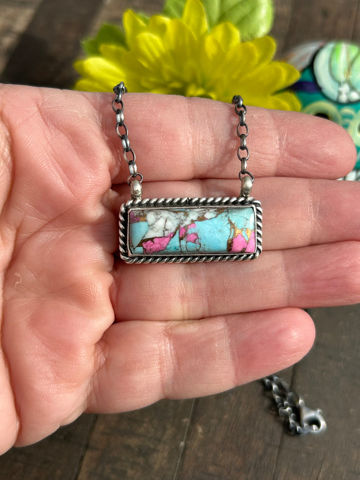 Cotton Candy Kingman Bar Necklaces 11-19