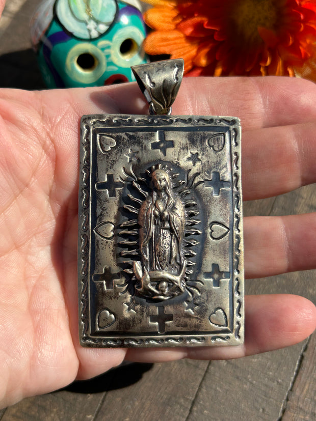 Hand Engraved Lady of Guadalupe Pendants