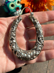 Silver Hoop Earrings- B