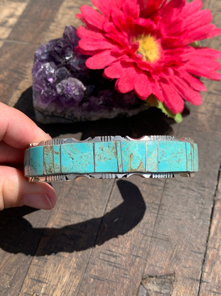 #8 Turquoise Inlay Cuff- C