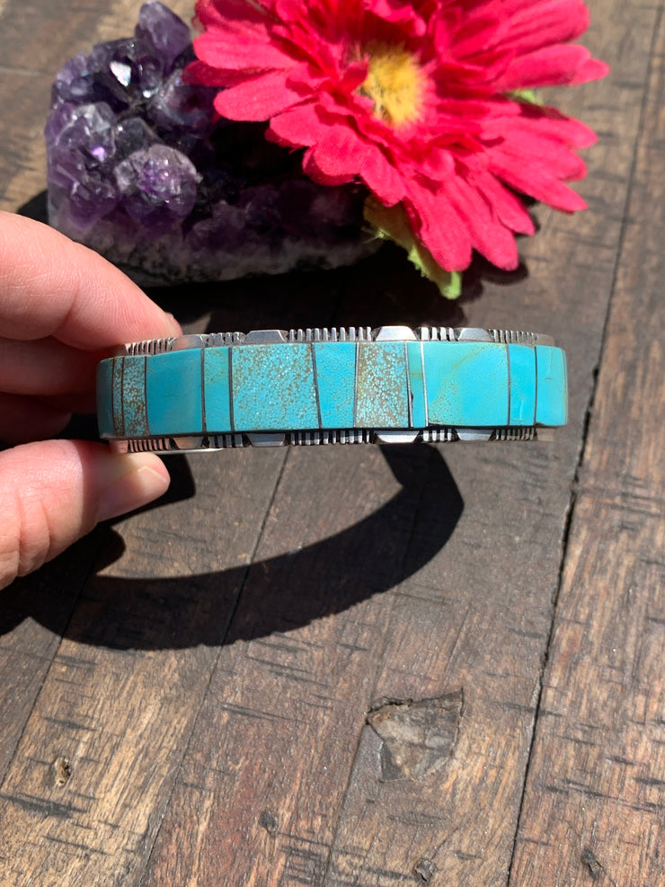 #8 Turquoise Inlay Cuff- B