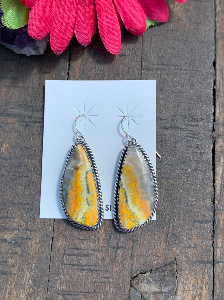 Bumblebee Jasper Dangle Earrings- B