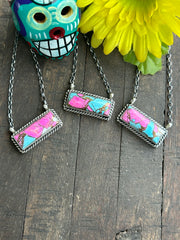 Cotton Candy Kingman Bar Necklaces 20-22
