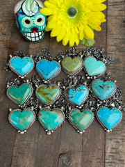 Kingman Heart Necklace 1-12