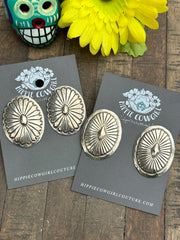 Sterling Concho Earrings