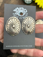 Sterling Concho Earrings