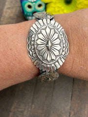 Sterling Concho Cuff