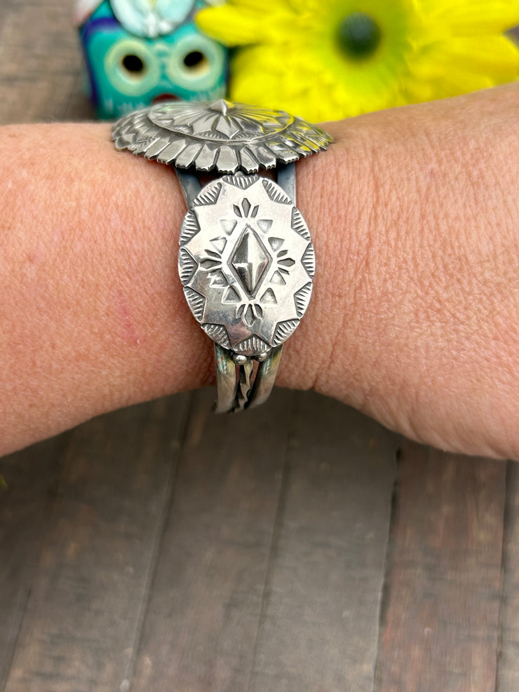 Sterling Concho Cuff