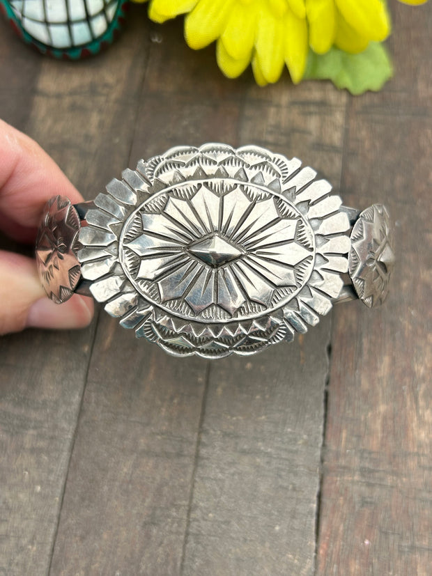 Sterling Concho Cuff