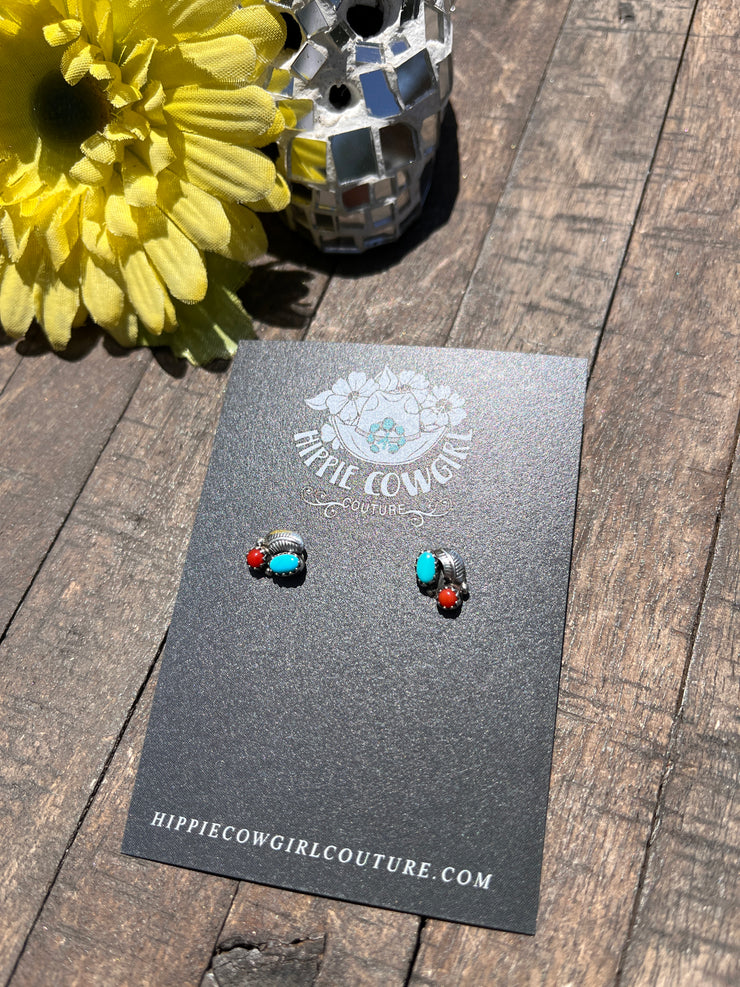 Kingman and Coral Earrings