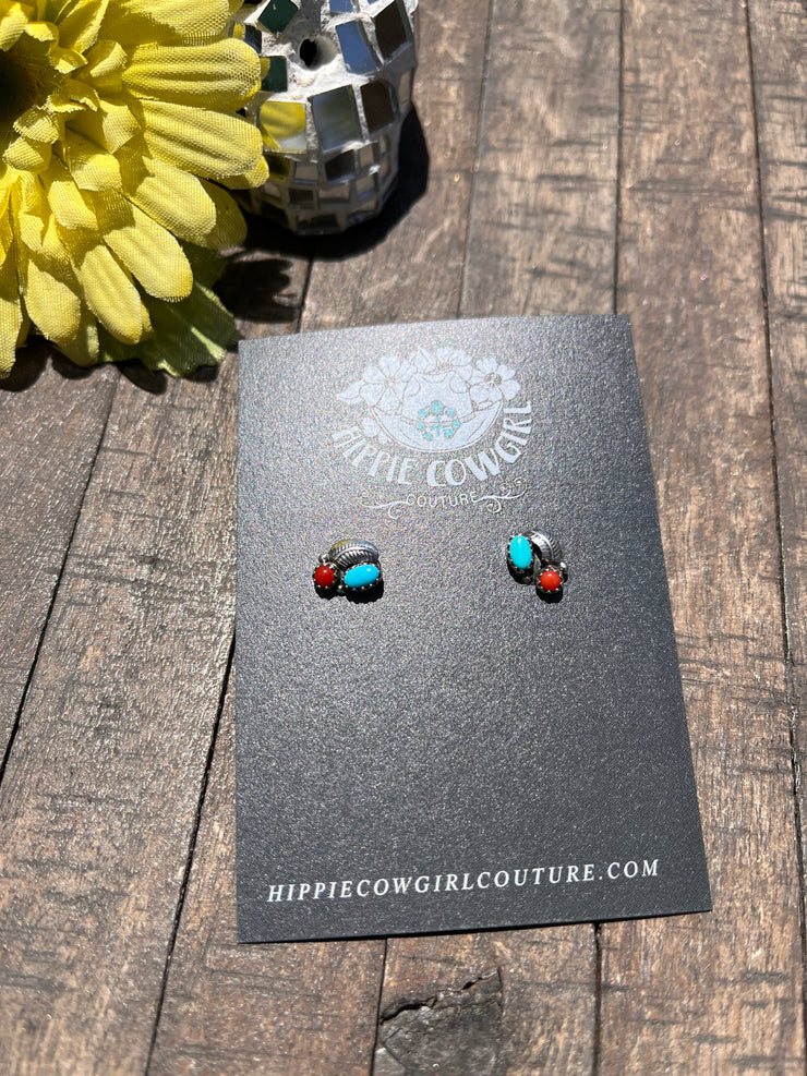 Kingman and Coral Earrings