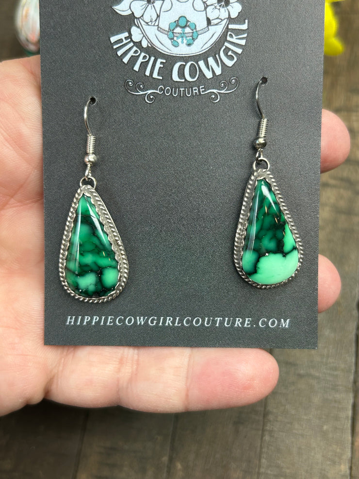 Variscite Dangle Earrings