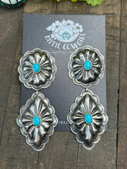 Sleeping Beauty Concho Earrings- B