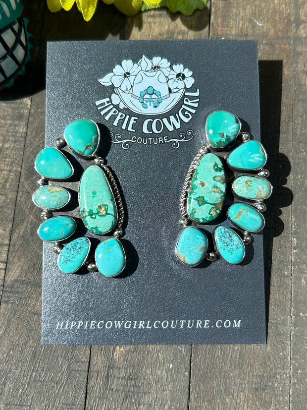 Mixed Mine Half Cluster Earrings- A