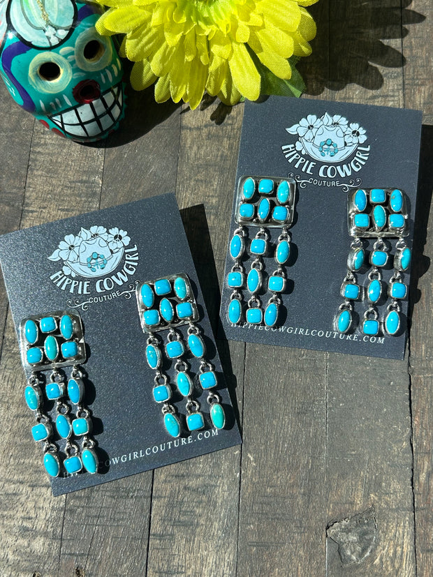 Sleeping Beauty Dangle Earrings