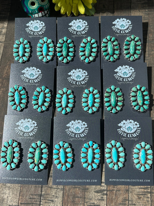 Mixed Mine Cluster Earrings