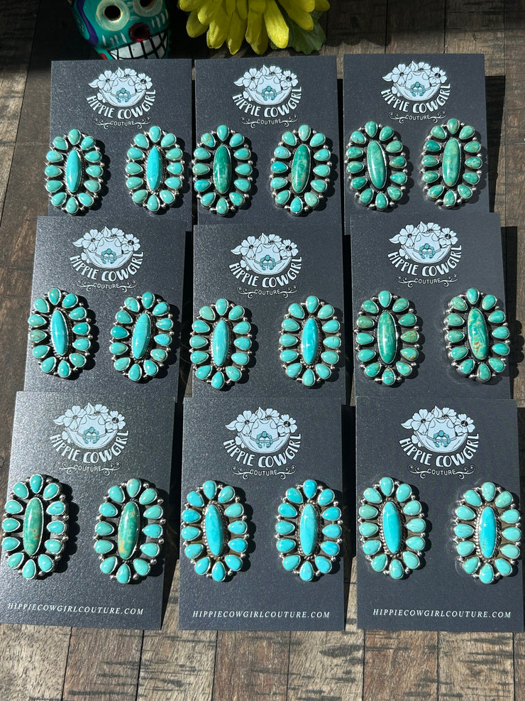 Mixed Mine Cluster Earrings