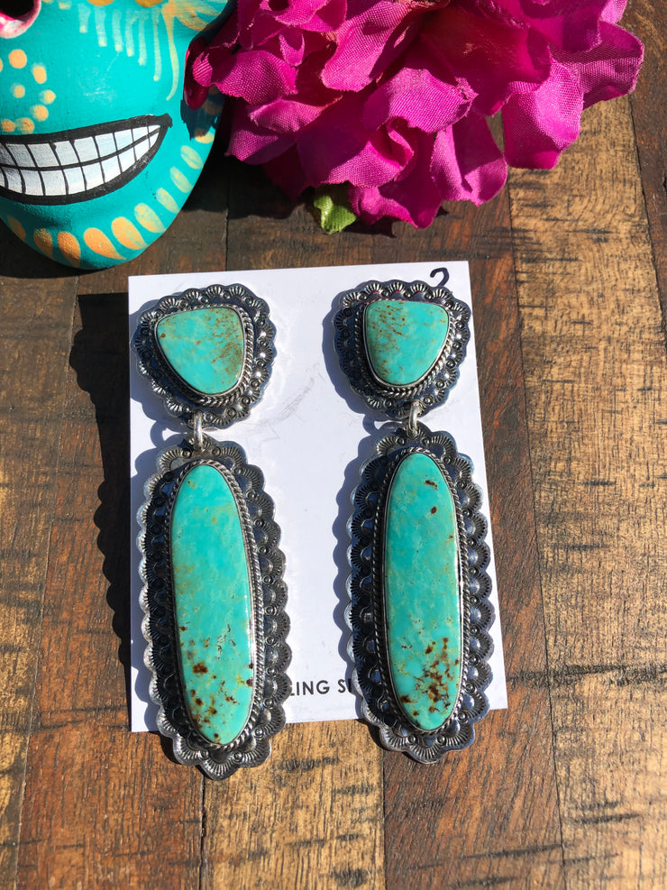The "Lacy" Turquoise Earrings #2